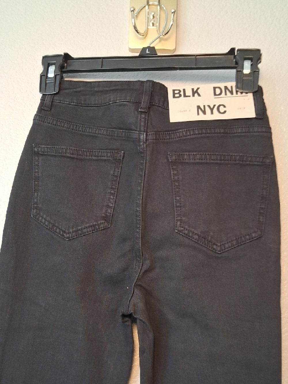 BLK DNM Black Skinny High-Rise Jeans with Ankle Zips - Picture 9 of 9